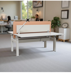 Multipuesto Blanco Elevable con Motor de Steelcase