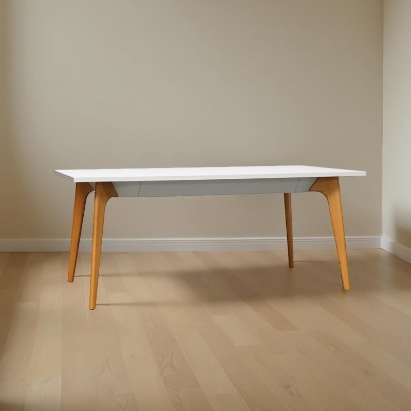 Mesa Blanca Rectangular Altura Media de Benne - Montiel