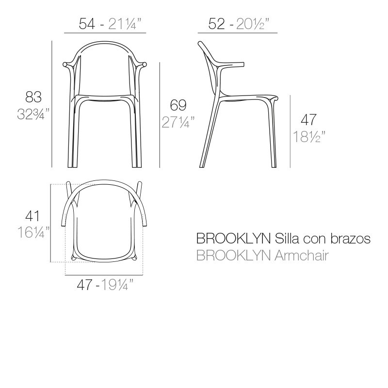 Silla Brooklyn en Polipropileno de Vondom - Montiel