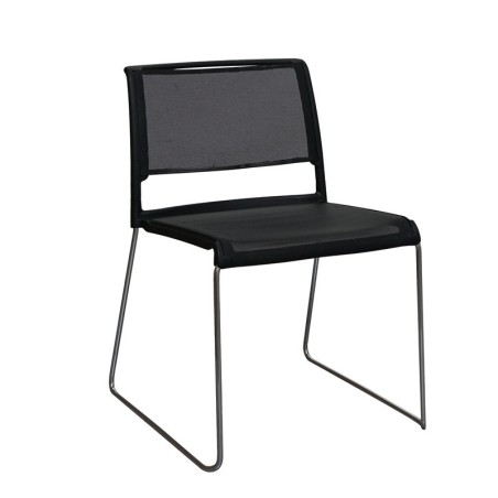 Silla Confidente Negra de Malla de Wilkhahn | Montiel