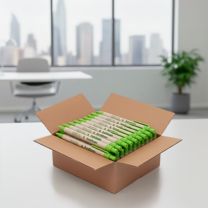 Pack de 60 Bolígrafos Montiel x Fundown. Donación Íntegra