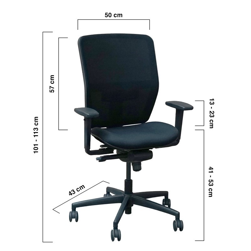 Silla Giratoria con Asiento Personalizable Preto MM1712 | Montiel