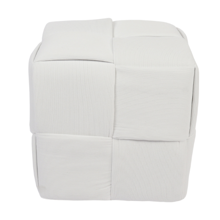 Asiento Puff Elegante con Costuras Decorativas Cubik| Montiel