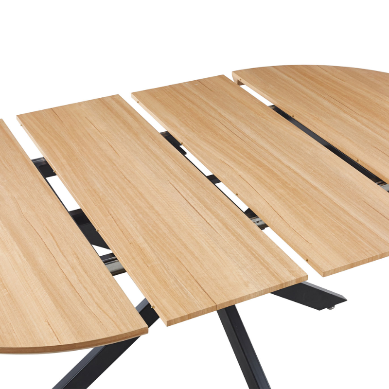 Mesa Comedor de Madera con Doble Extensión Cross | Montiel