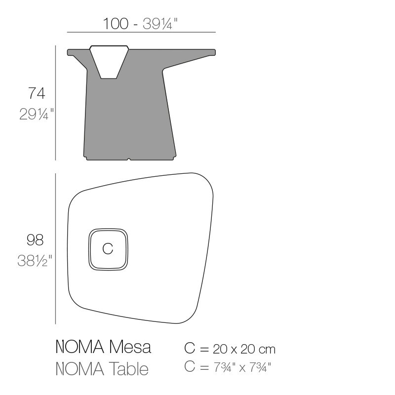 Mesa de Diseño Media Noma de Vondom - Montiel