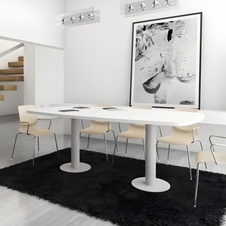 ▷ Mesa de Reunión de Melamina de Forma 5 - Montiel