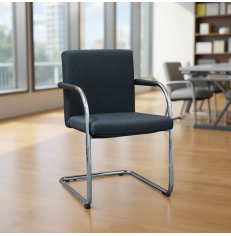 Silla Confidente Base Patín Cromado de Vitra