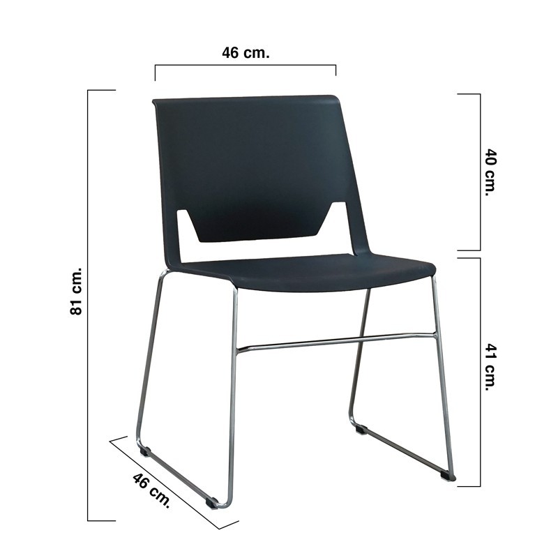 Silla Confidente Gris Oscuro Very de Haworth - Montiel