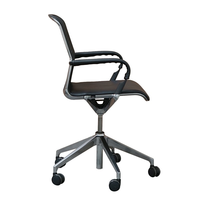 Silla Oficina con Malla y Piel Negra de Bene - Montiel