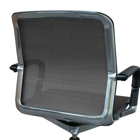 Silla Oficina con Malla y Piel Negra de Bene - Montiel