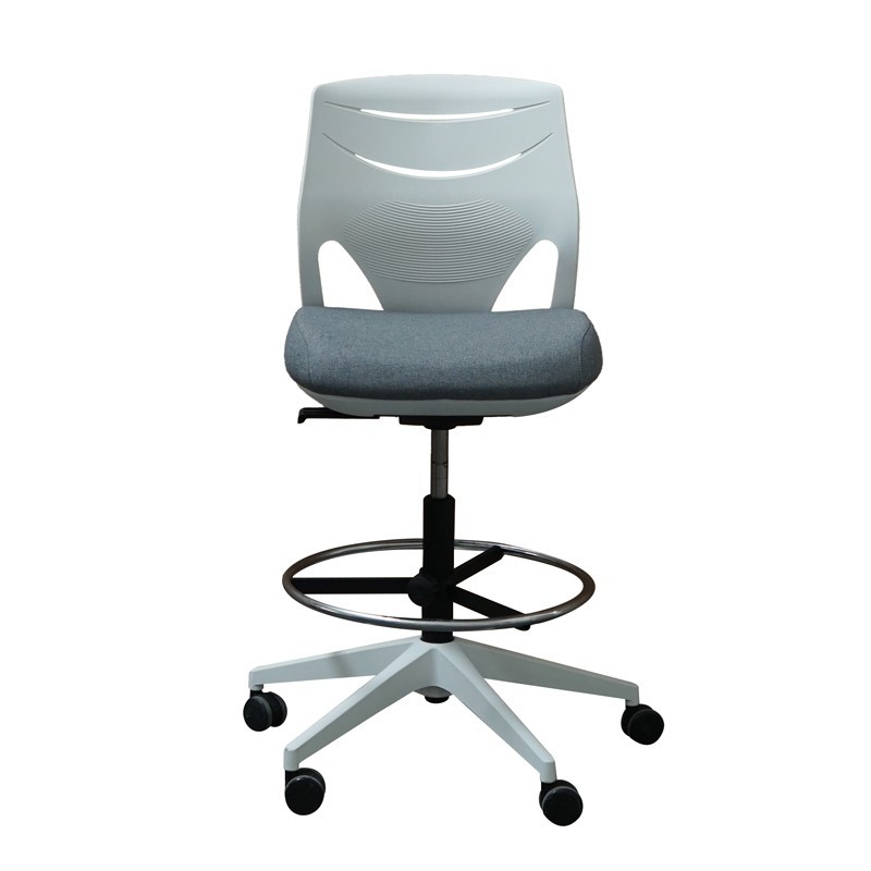 Taburete Base Blanca y Reposapiés de Actiu - Montiel