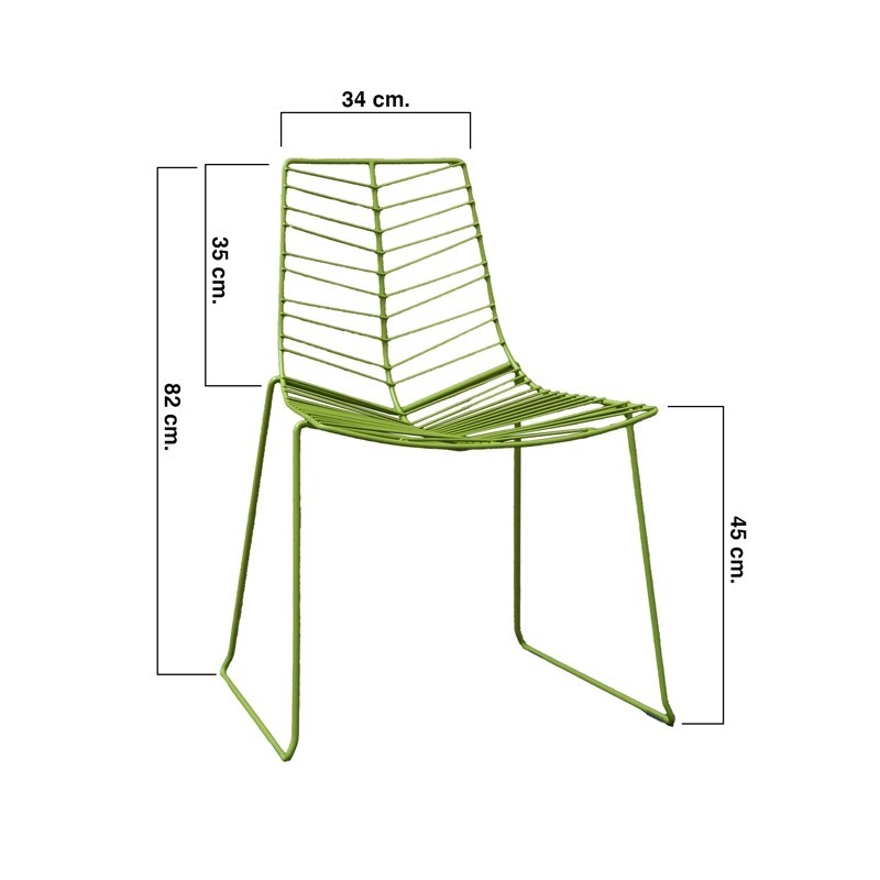 Silla Confidente Verde Leaf Chair de Arper - Montiel