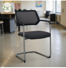 Silla Confidente Forma Patín Gris de Steelcase