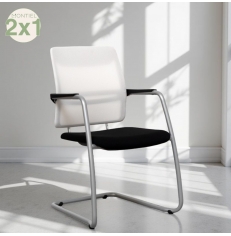 Silla Confidente Oficina Despachos patín Gris Slat 4c...