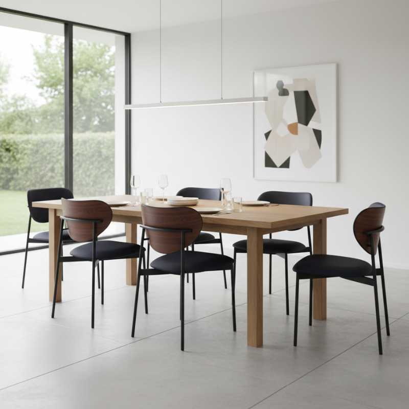 Silla Comedor 4 Patas Negras Mod. Shela - Montiel