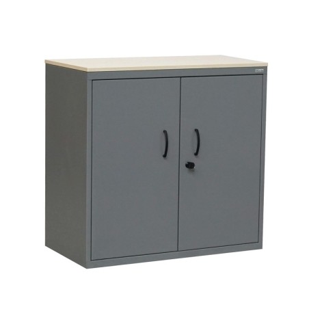 Armario Gris Bajo con Leja Móvil de Levira - Montiel