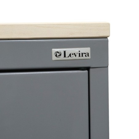 Armario Gris Bajo con Leja Móvil de Levira - Montiel