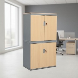 Armario Medio Oficina Arce 145x80 cm. de Dynamobel