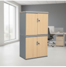 Armario Medio Oficina Arce 145x80 cm. de Dynamobel