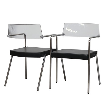 Silla Confidente Respaldo Transparente MM1728 - Montiel