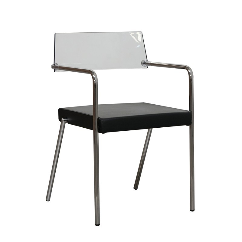 Silla Confidente Respaldo Transparente MM1728 - Montiel