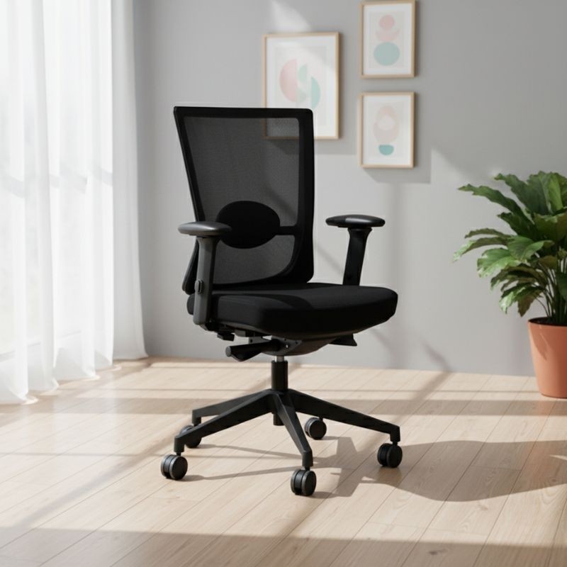Silla Ergonómica Oficina Negra de Merryfair - Montiel