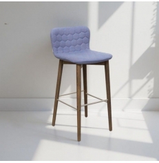 EXPRESS - Taburete Alto con Respaldo Azul Tea de Sancal