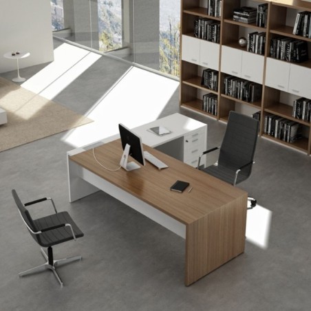 Mesa Dirección con Ala y Cajonera T45 de Quadrifoglio - Montiel