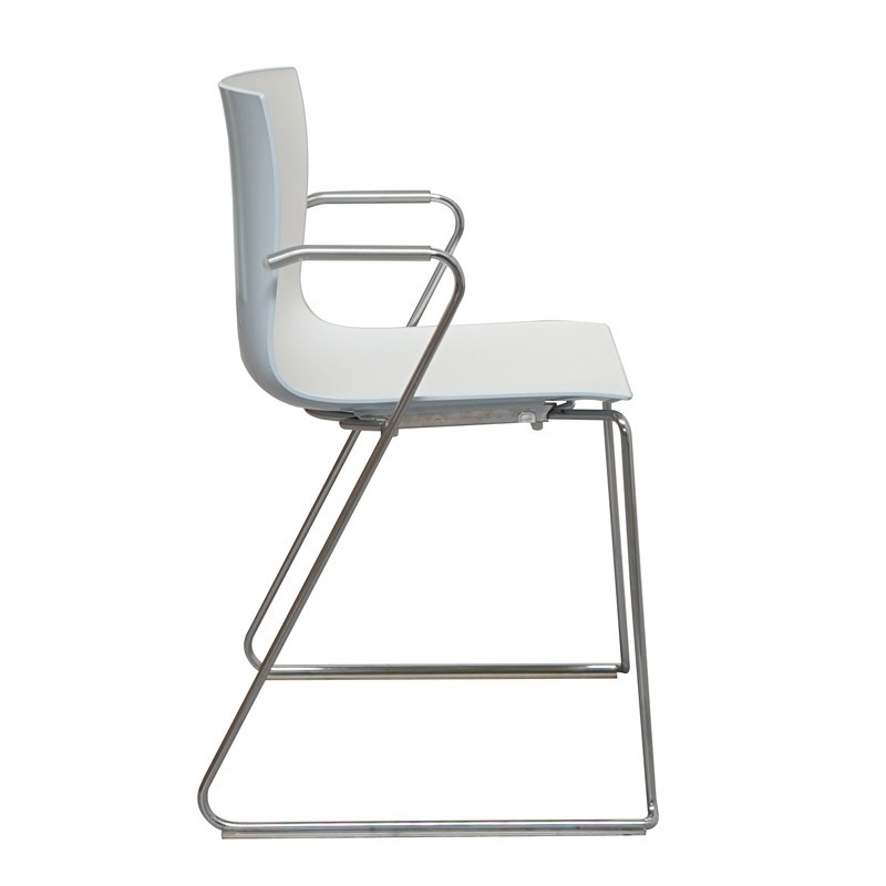 Silla Confidente Blanca Catifa de Arper - Montiel