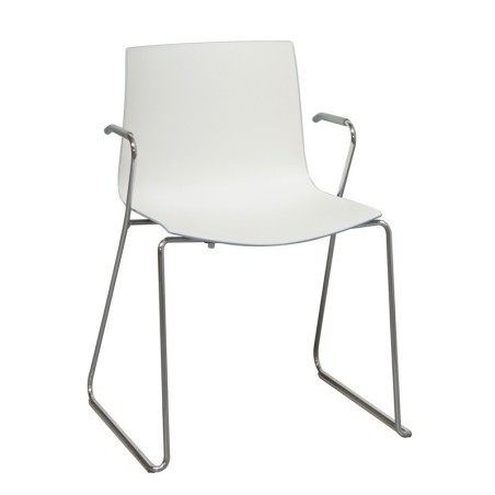 Silla Confidente Blanca Catifa de Arper - Montiel