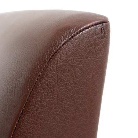 Sillón Oficina Piel Marrón con Ruedas de Kron - Montiel