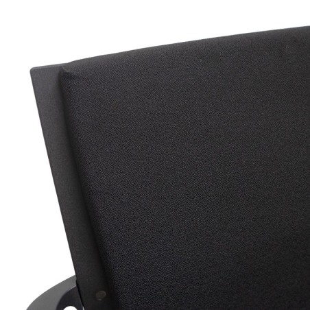 Silla Confidente Tapizada Tela Negra de Wendell - Montiel