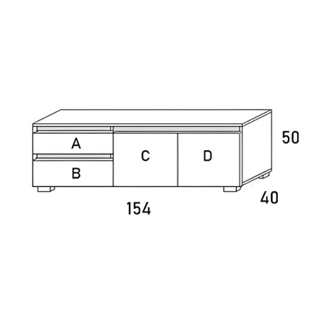 Composición de Muebles para Salón LUX 10 - Montiel