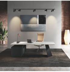 Mesa Direccional con Mueble de Servicio Monolith de LAS...