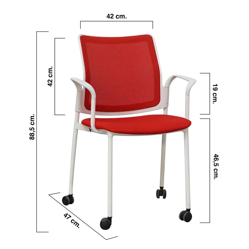 Silla Confidente Malla Roja Urban de Actiu - Montiel