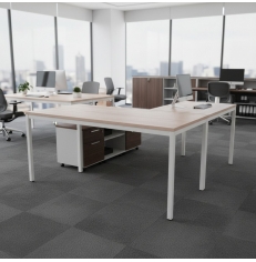 Mesa en L para Oficinas Fondo 60 o 80 cm Line de Kesta