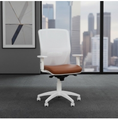 Silla Ergonómica Oficina Blanca Alice de Kunna