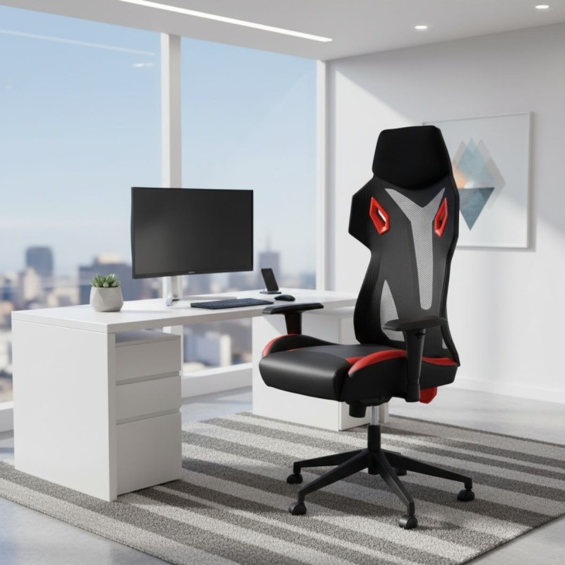 Silla Gaming Roja VULCAN de BATTLESEAT - Oficinas Montiel