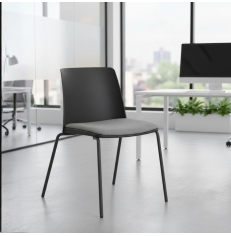 Silla Confidente Oficina Acuario con Asiento Tapizado...