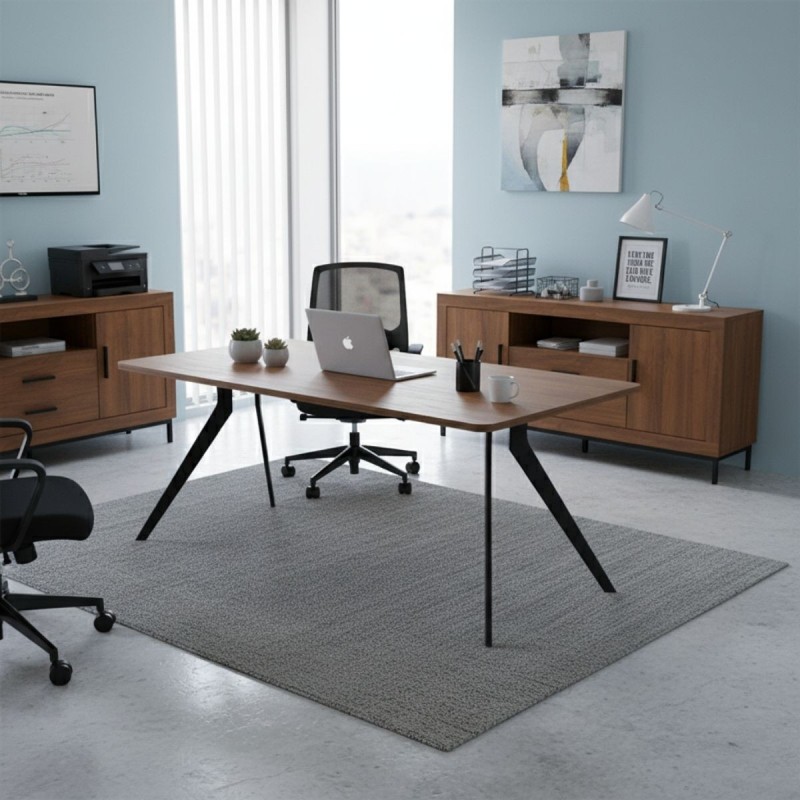 Pack de Oficina Mesa y Aparador Madera de Bogal - Montiel