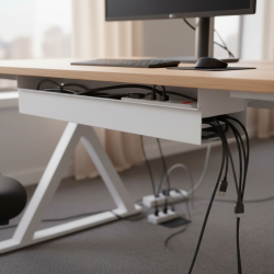 Bandeja Portacables Metálica Doble para Escritorio de Kunna Bandeja Portacables Metálica Doble para Escritorio de Kunna