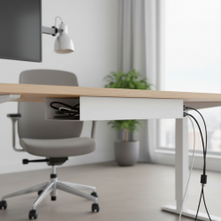 Bandeja Portacables Metálica Doble para Escritorio de Kunna Bandeja Portacables Metálica Doble para Escritorio de Kunna