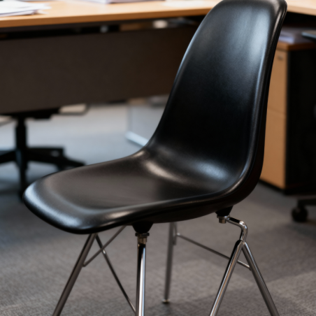 Silla Confidente Negra Tower para Recepciones - Montiel