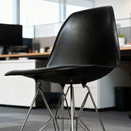 Silla Confidente Negra Tower para Recepciones - Montiel