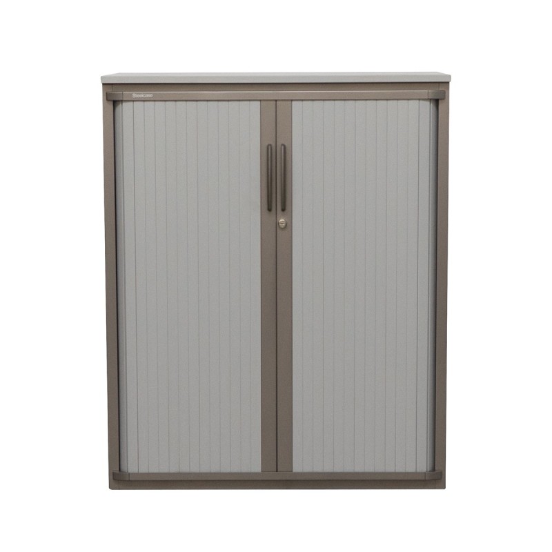 Armario Puertas Persiana Metálico Gris MM - Montiel