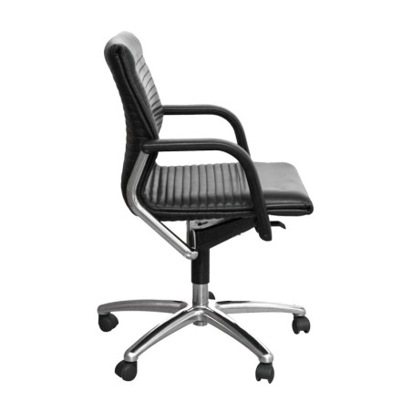 Sillón Despacho Giratorio Piel Negra de Wilkhahn - Montiel