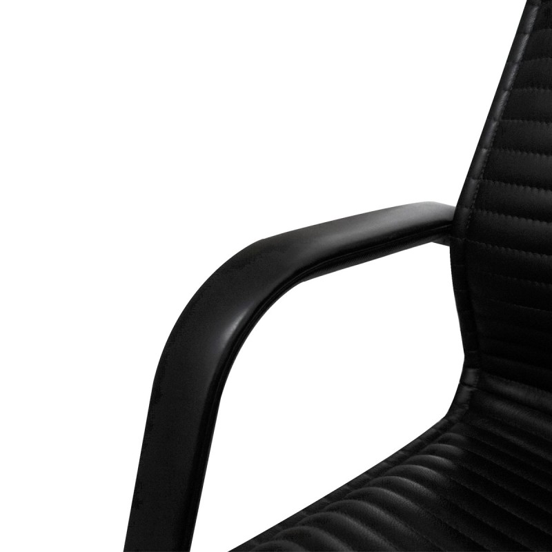 Sillón Despacho Giratorio Piel Negra de Wilkhahn - Montiel