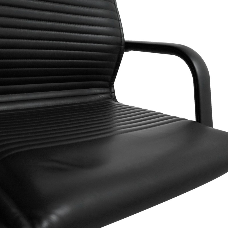 Sillón Despacho Giratorio Piel Negra de Wilkhahn - Montiel