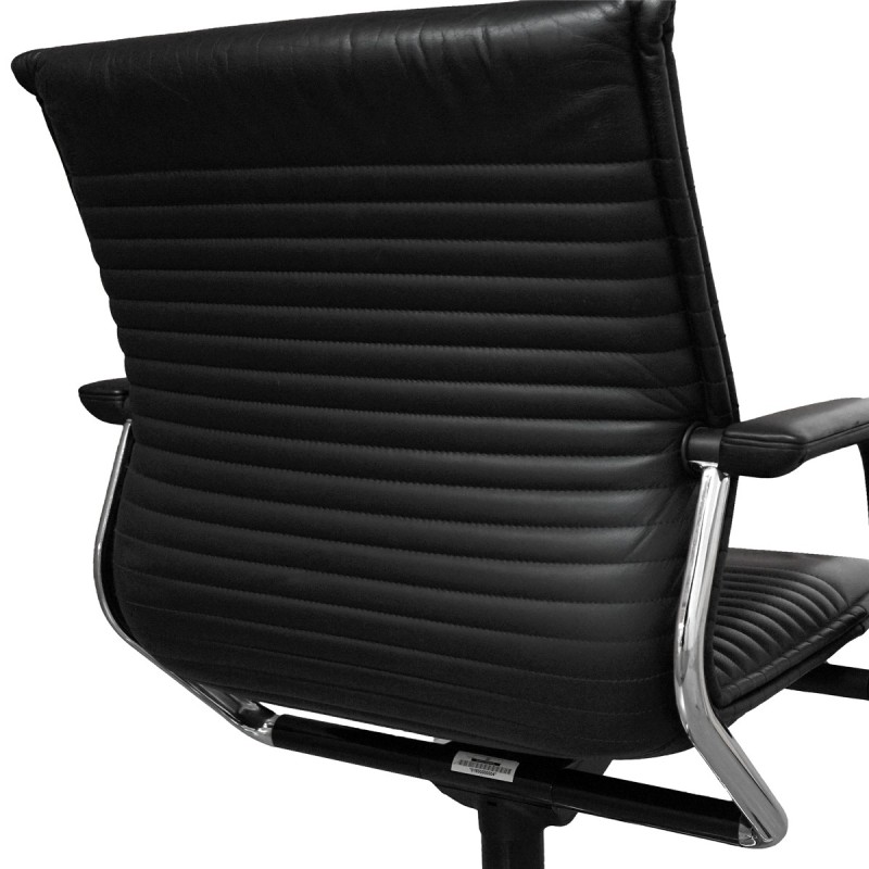 Sillón Despacho Giratorio Piel Negra de Wilkhahn - Montiel