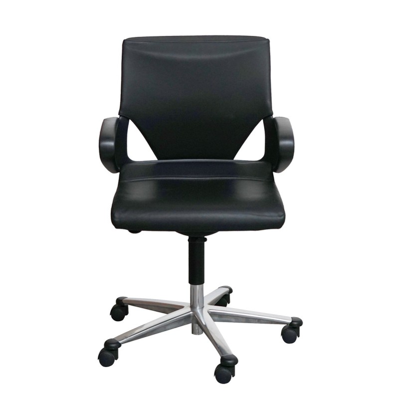 Sillón Oficina Negro de Piel Modus de Wilkhahn - Montiel